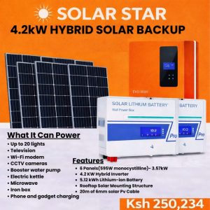 4.2kW Hybrid Solar Backup  Complete Installation Kit Kenya